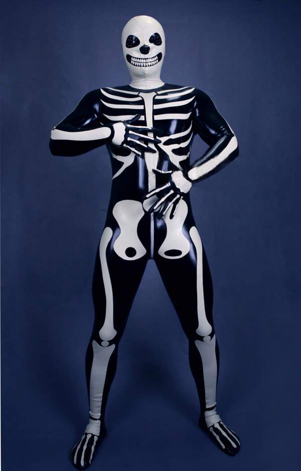 Костюм скелета, покрывающий все тело